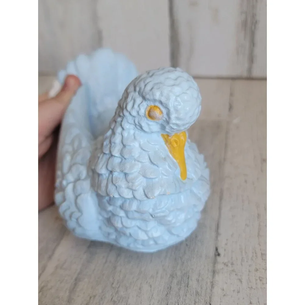 Vintage blue pigeon AS IS bird‎ home decor unique